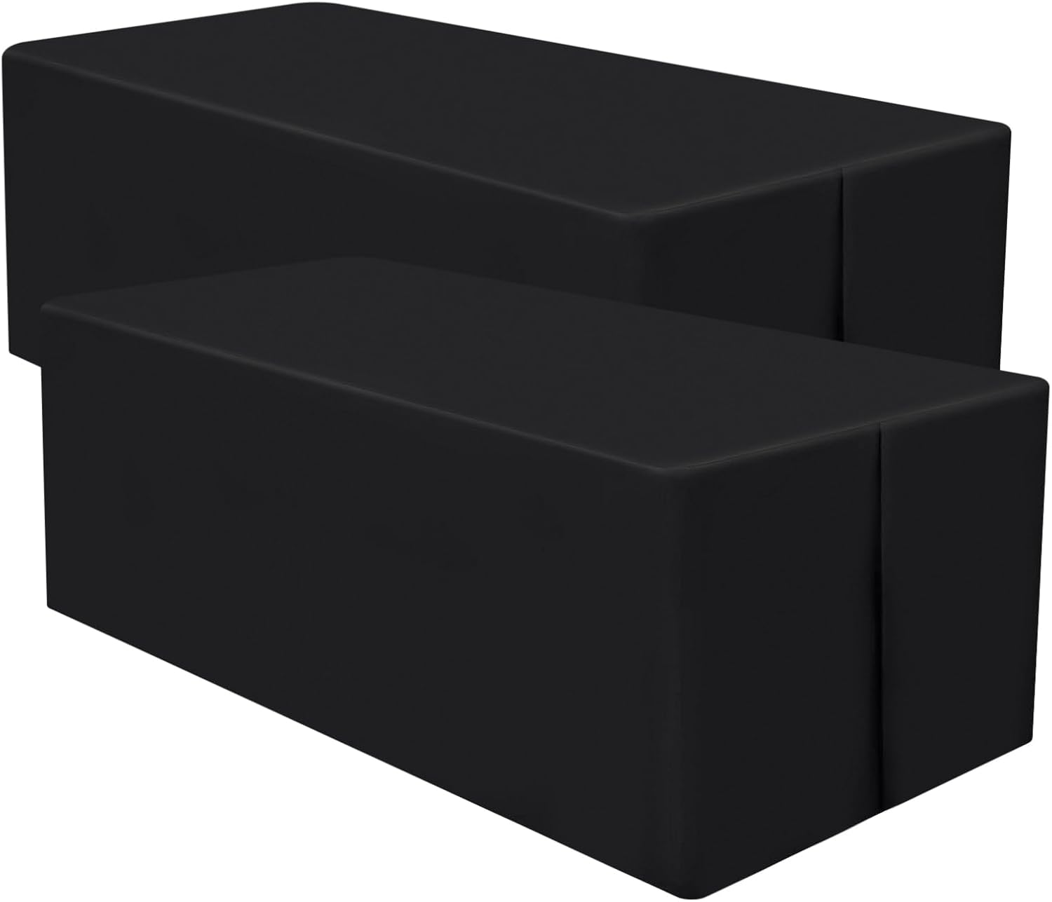 Rectangle Fitted Tablecloth for 8 Foot Tables - Black Color