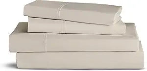 100% Cotton Ivory Queen Bed Sheets Set for Ultimate Comfort
