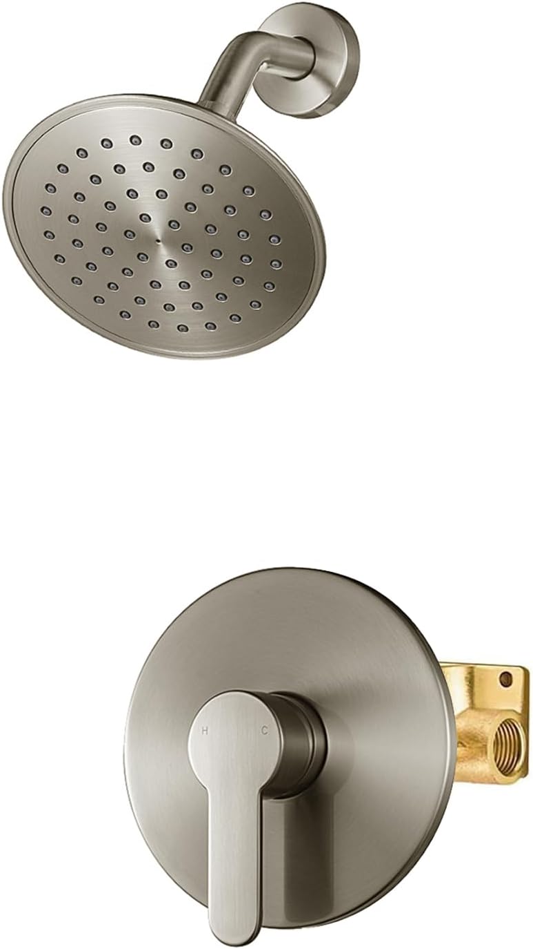 WRISIN Shower Faucet Set with 6 Inch Showerhead for Modern Bathrooms