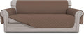 Reversible Brown 3-Cushion Couch Cover for Sofas up to 66in