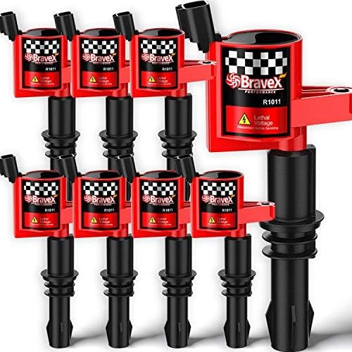Bravex 8 Pack Straight Boot Ignition Coils for Ford Vehicles