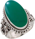 Solid 925 Sterling Silver Ring with Blue Copper Turquoise (Style D1FR)