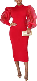 Ekaliy Women's See Through Bodycon Dress for Clubwear