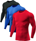 ATHLIO Men's UPF 50+ Long Sleeve Compression Shirt - AllSeason Base