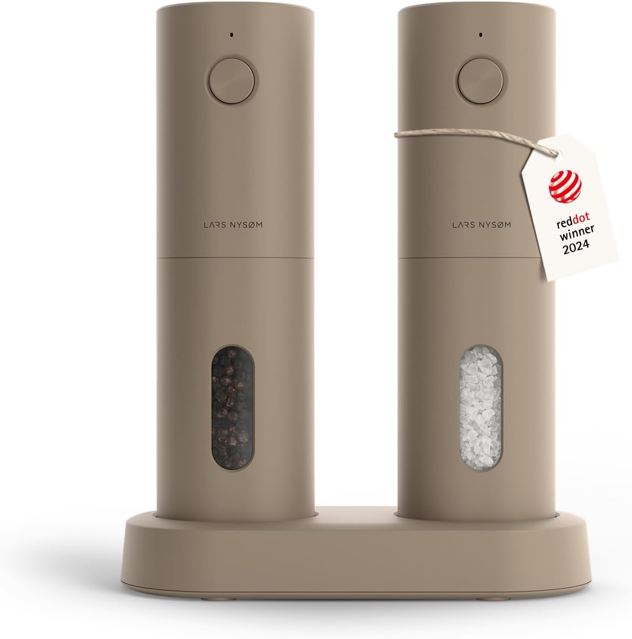 Electric Salt and Pepper Grinder Set with Adjustable Coarseness