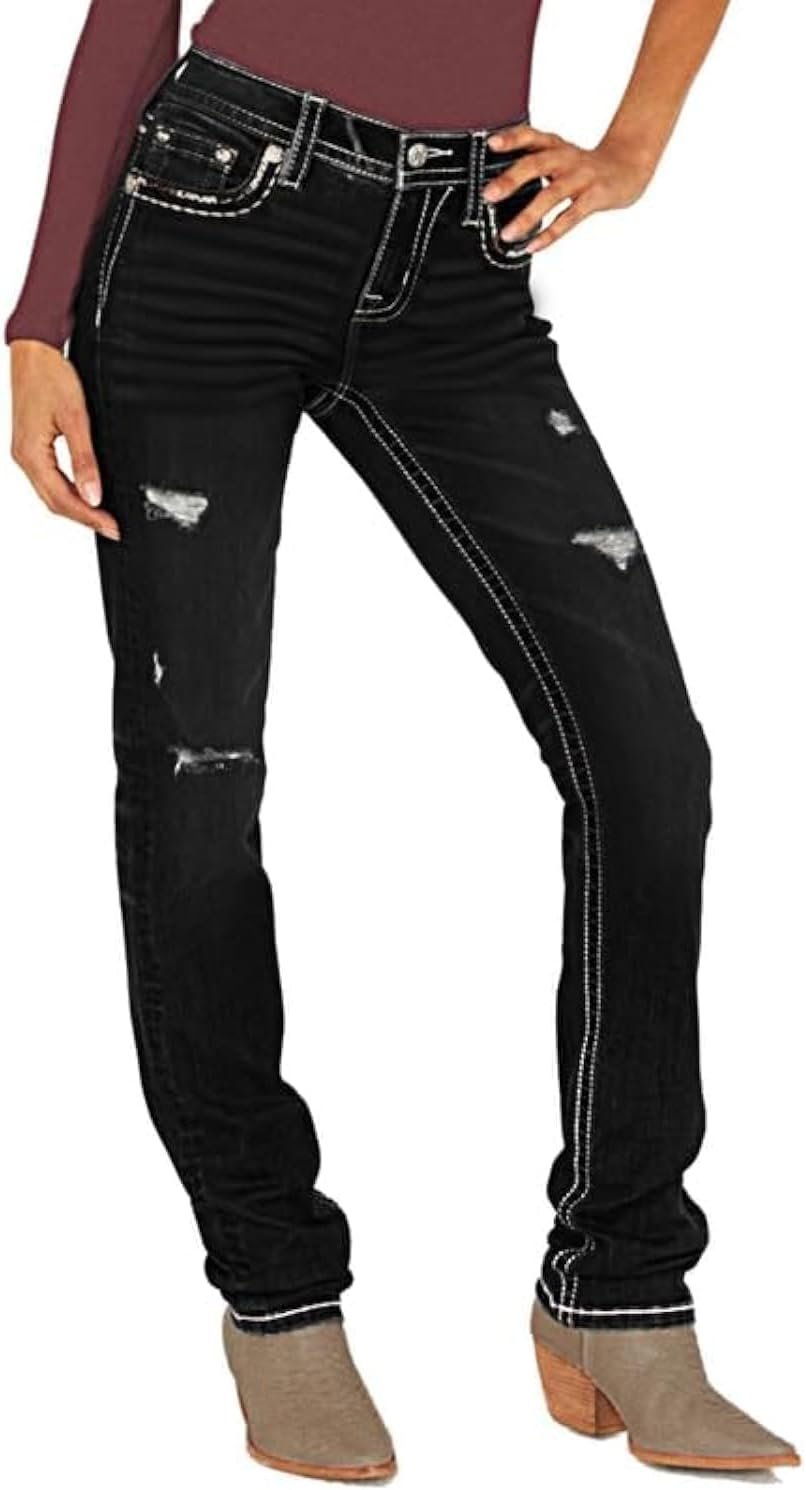 90s Mid Rise Bootcut High Stretch Women's Jeans for Modern Style