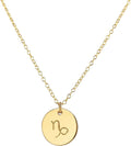 Sterling Silver Zodiac Charm Necklace for Her - Capricorn