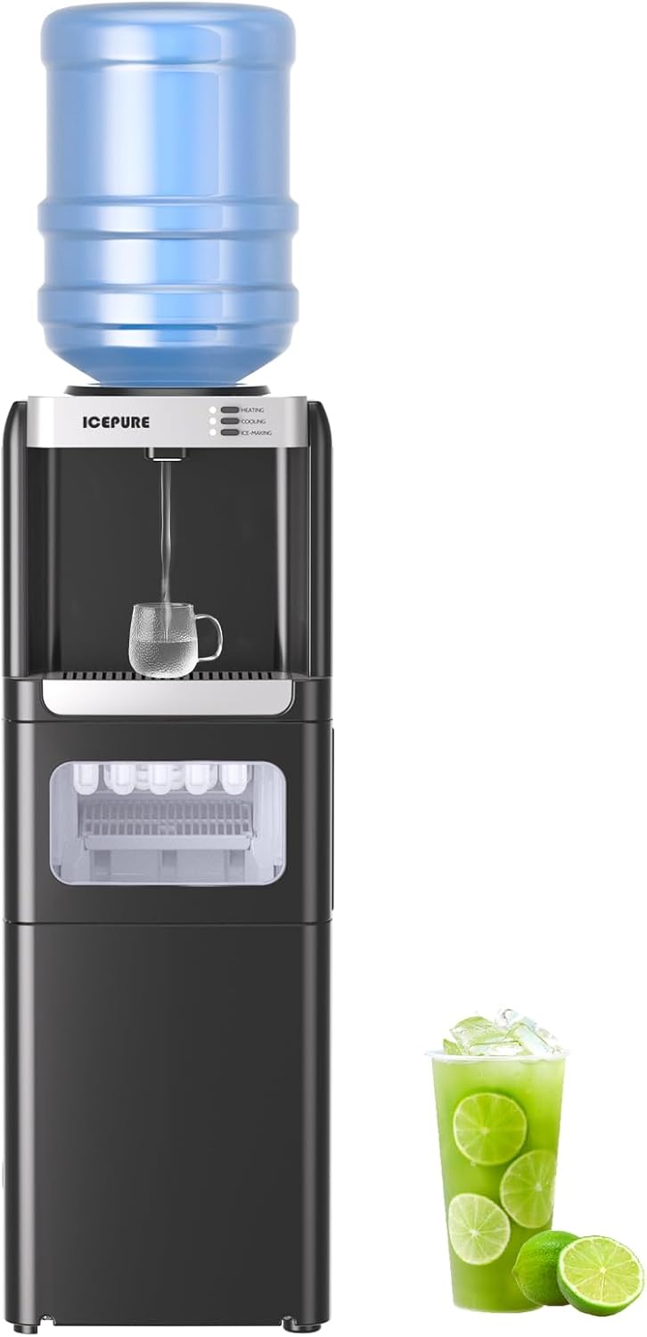 ICEPURE Water Cooler Dispenser with Built-in Ice Maker Features