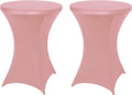 Spandex Cocktail Table Covers 2 Pack - Fitted Stretch Tablecloths