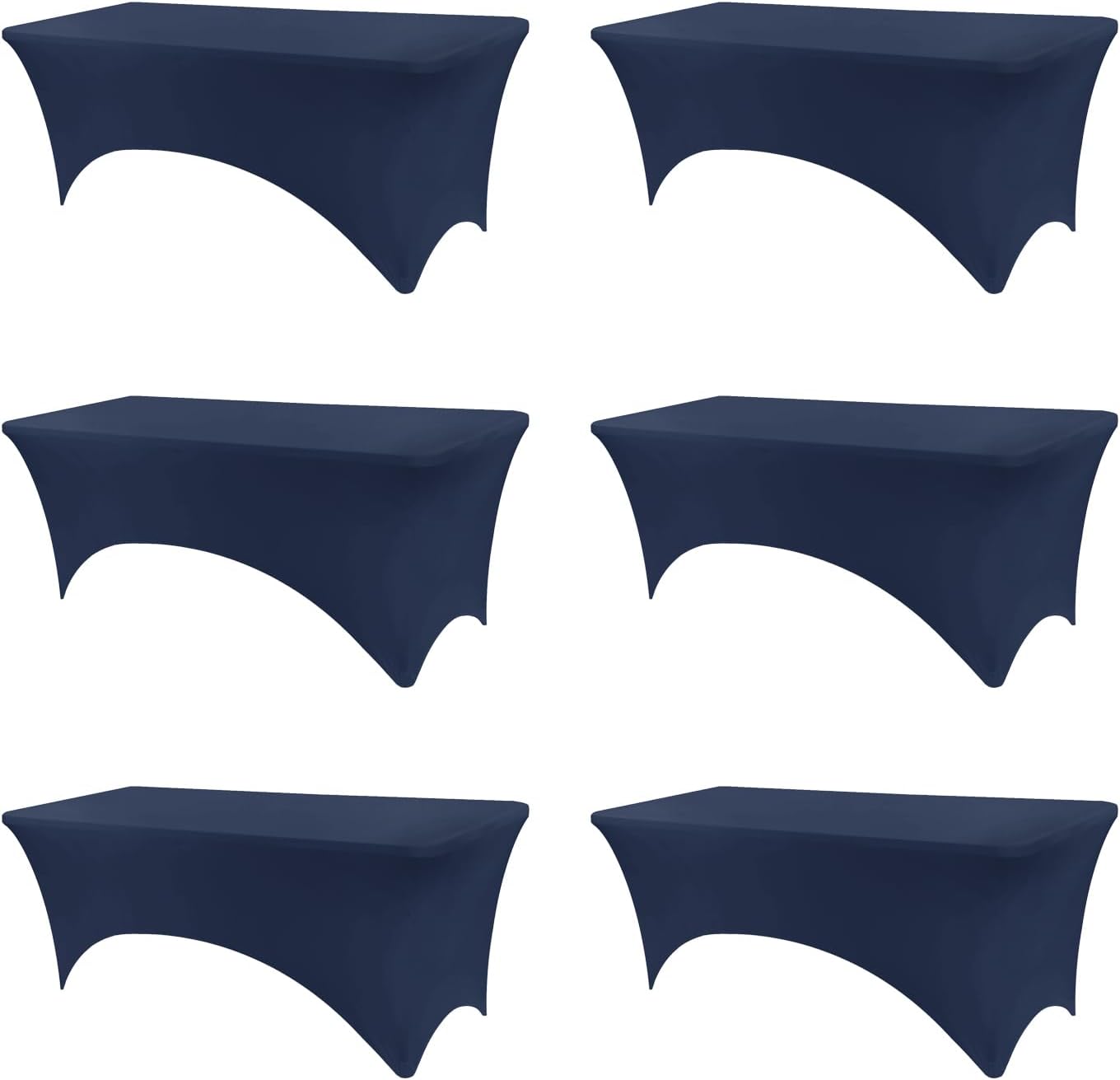 Table Covers for 6 Foot Tables - Navy Blue Stretch Tablecloths