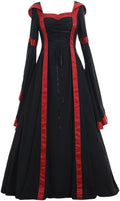 CosplayDiy Gothic Victorian Witch Vampire Hooded Trumpet Sleeve Dress