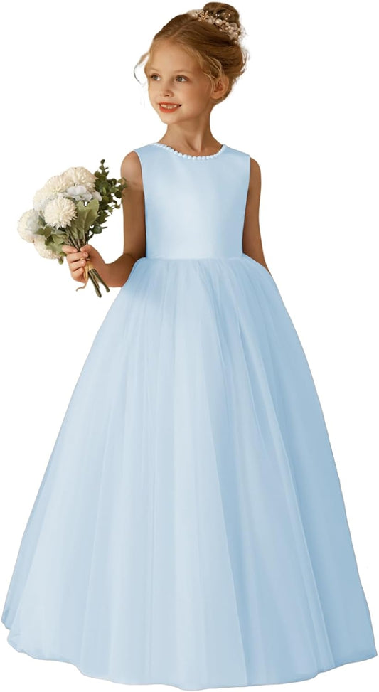 Elegant O-Neck Flower Girl Dress for Weddings and Special Events