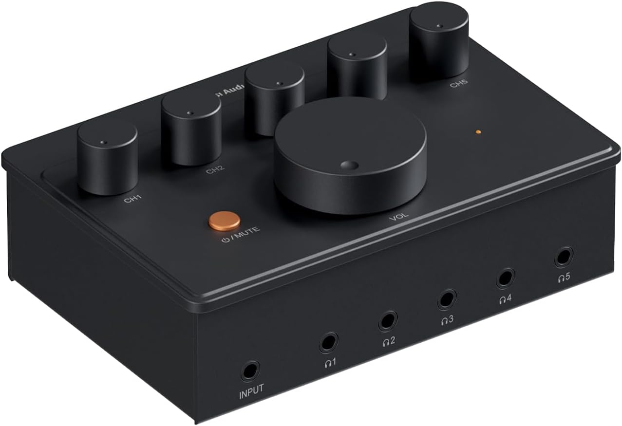 Fosi Audio PH05 5-Channel Headphone Splitter Amplifier Review