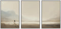 Serene Coastal Landscape Framed Wall Art Print Set - Modern Minimalist