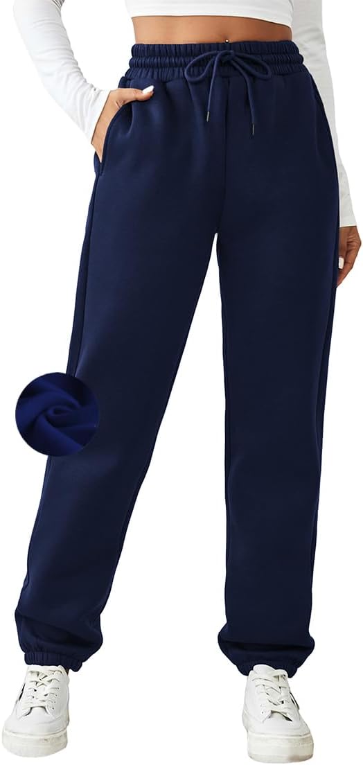 Fleece Lined Sweatpants for Women - Warm Athletic Joggers