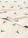 Queen Christmas Reindeer Sheet Set - Cozy Festive 4-Piece Bedding