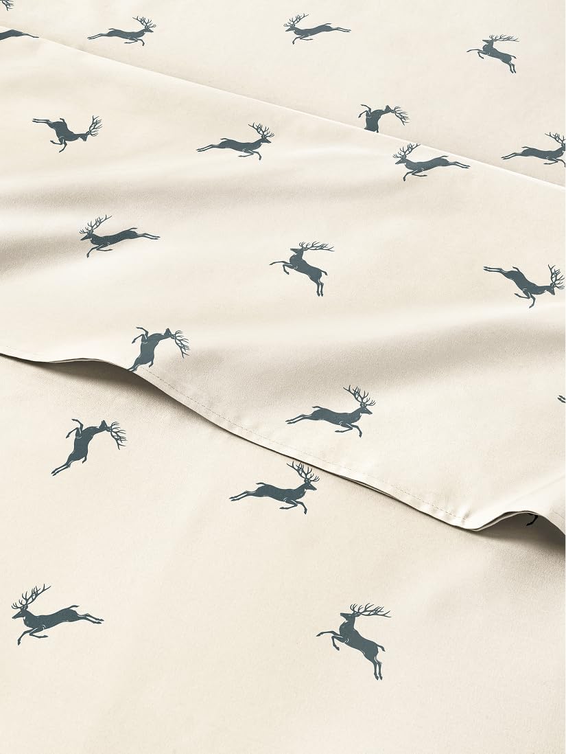 Queen Christmas Reindeer Sheet Set - Cozy Holiday Bedding