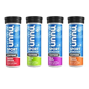 Nuun Sport Electrolyte Drink Tablets with Caffeine for Hydration