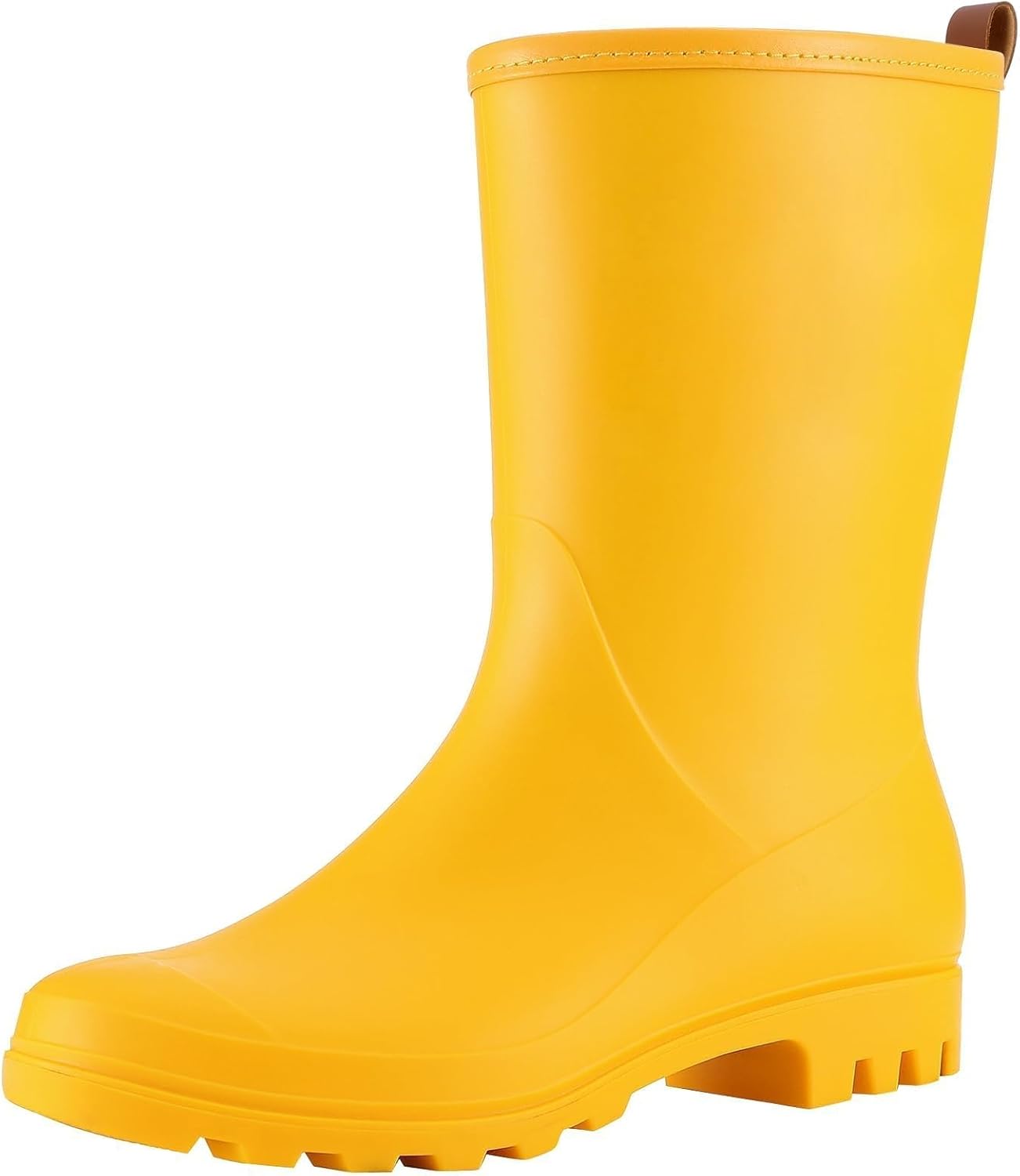 Waterproof Mid Calf Rain Boots for Women - Slip On Comfort