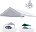 10x20 ft Carport Replacement Tarp Canopy Top Cover - White
