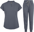 Scrubs Set for Women Nurse Jogger Suit with Multi Pockets - Stretch