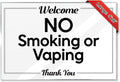 No Smoking or Vaping Sign 4x6 Acrylic - Rental Home Essential