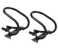 7in Steel Motorcycle Wheel Chock for E-Track System - Black 2 Pack