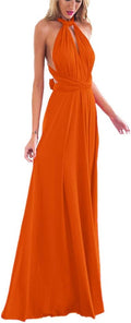 Women Convertible Multi-Way Wrap Evening Prom Dress - Long Maxi