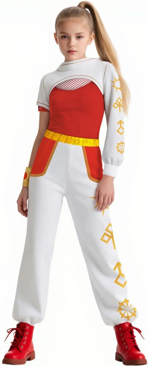 Kids Girls Zombies Character Costume for Halloween Fun 4-14 Years