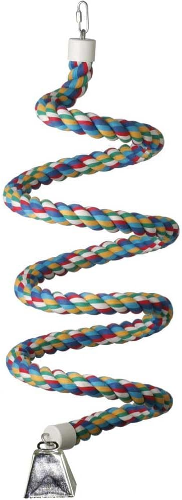 Bungee Bird Toy for Large Birds - Colorful Perch for Playtime
