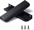 Satanga Edge Black Finger Pulls 7.87in - Modern Concealed Drawer