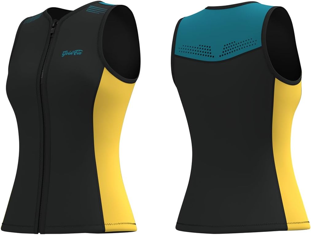 GoldFin Wetsuit Top for Women - 2mm Neoprene Sleeveless Jacket
