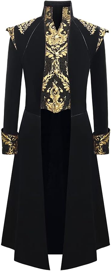 Men's Steampunk Medieval Tailcoat Jacket for Gothic Style Lovers