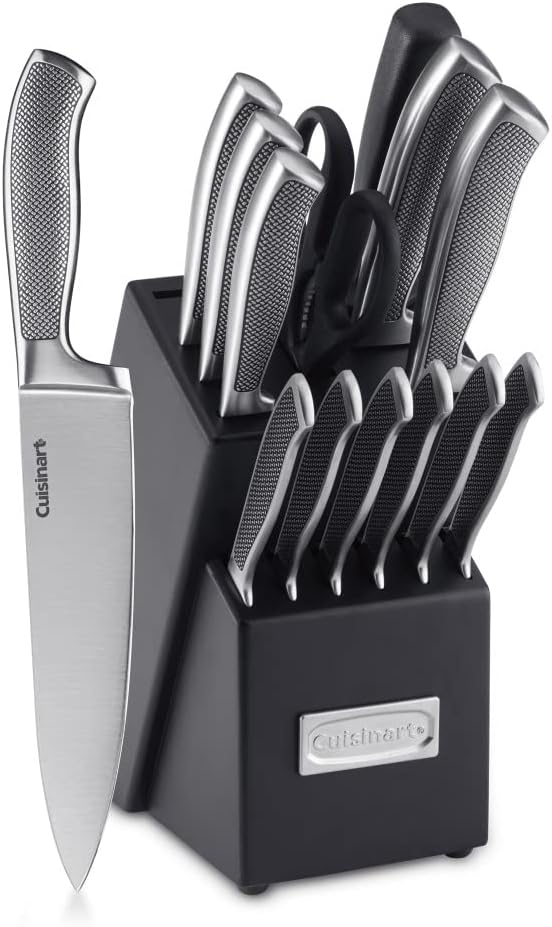 Cuisinart 15-Piece Cutlery Knife Set with Steel Blades for Precision