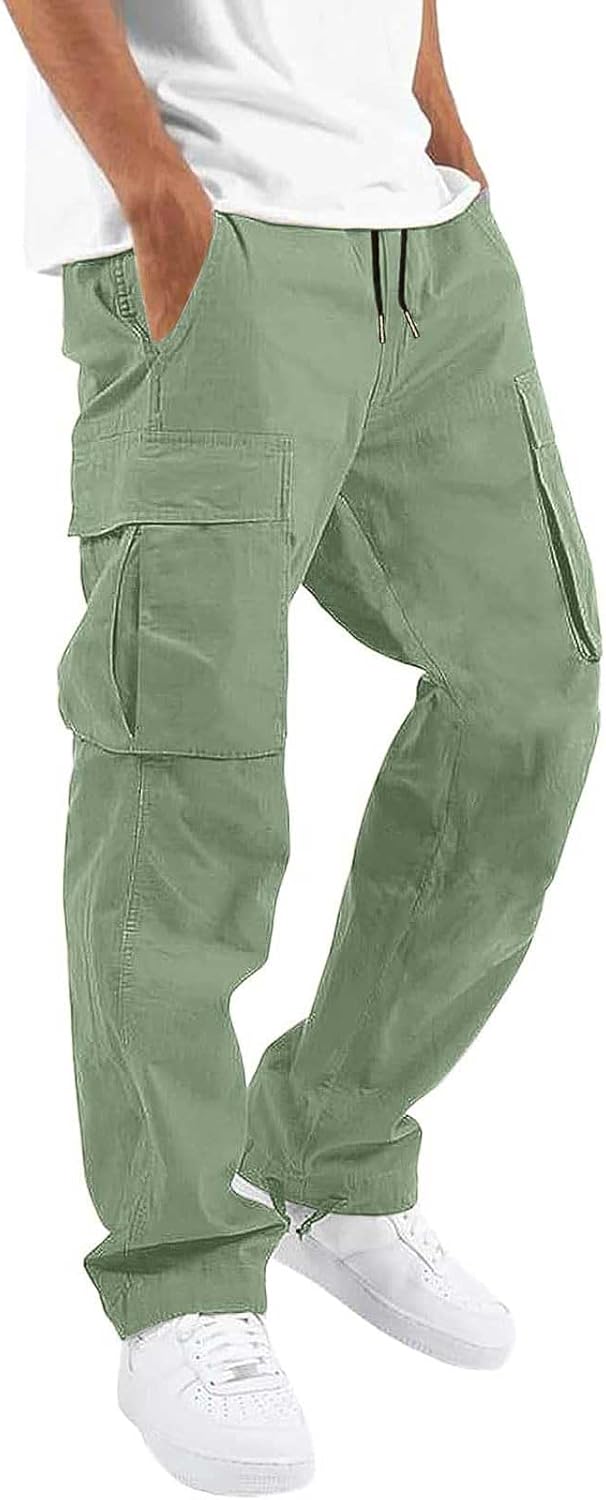 HUNGSON Mens Cargo Pants for Casual Hiking and Daily Wear
