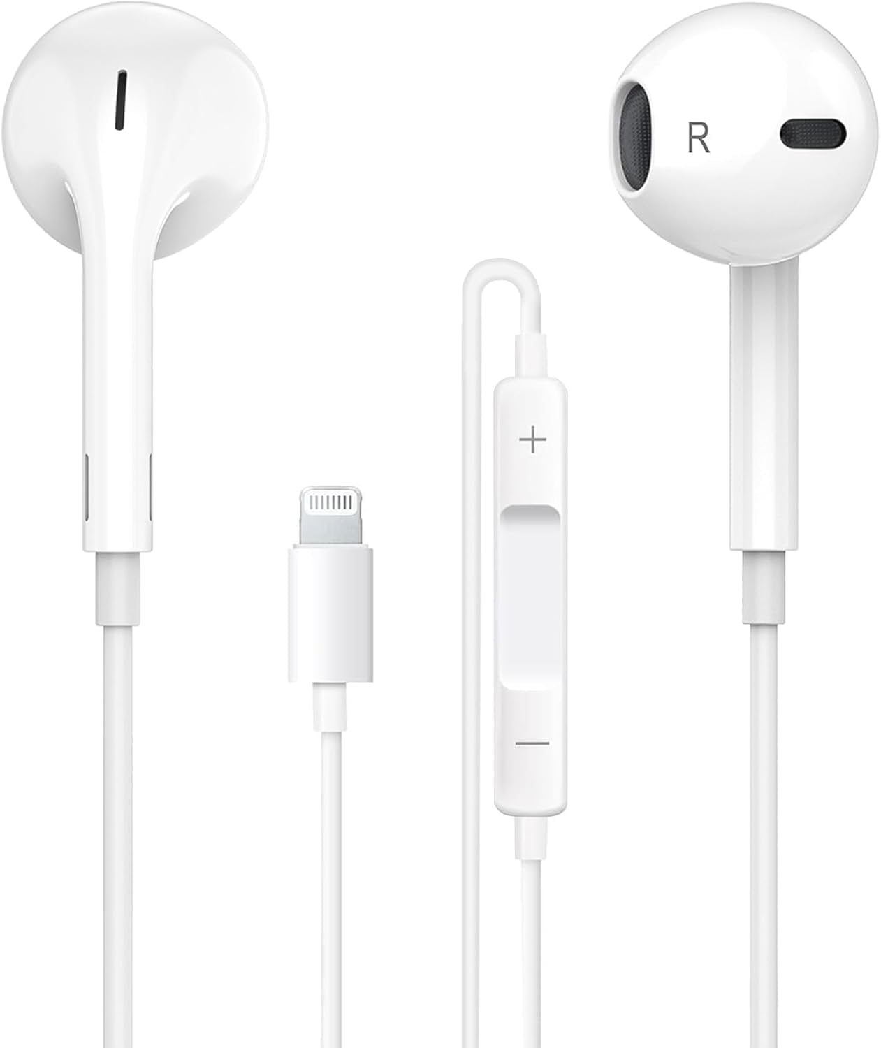 Sundix Lightning Earbuds: Built-in Mic & Noise Reduction