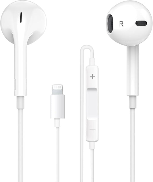 Sundix Lightning Earbuds: Built-in Mic & Noise Reduction