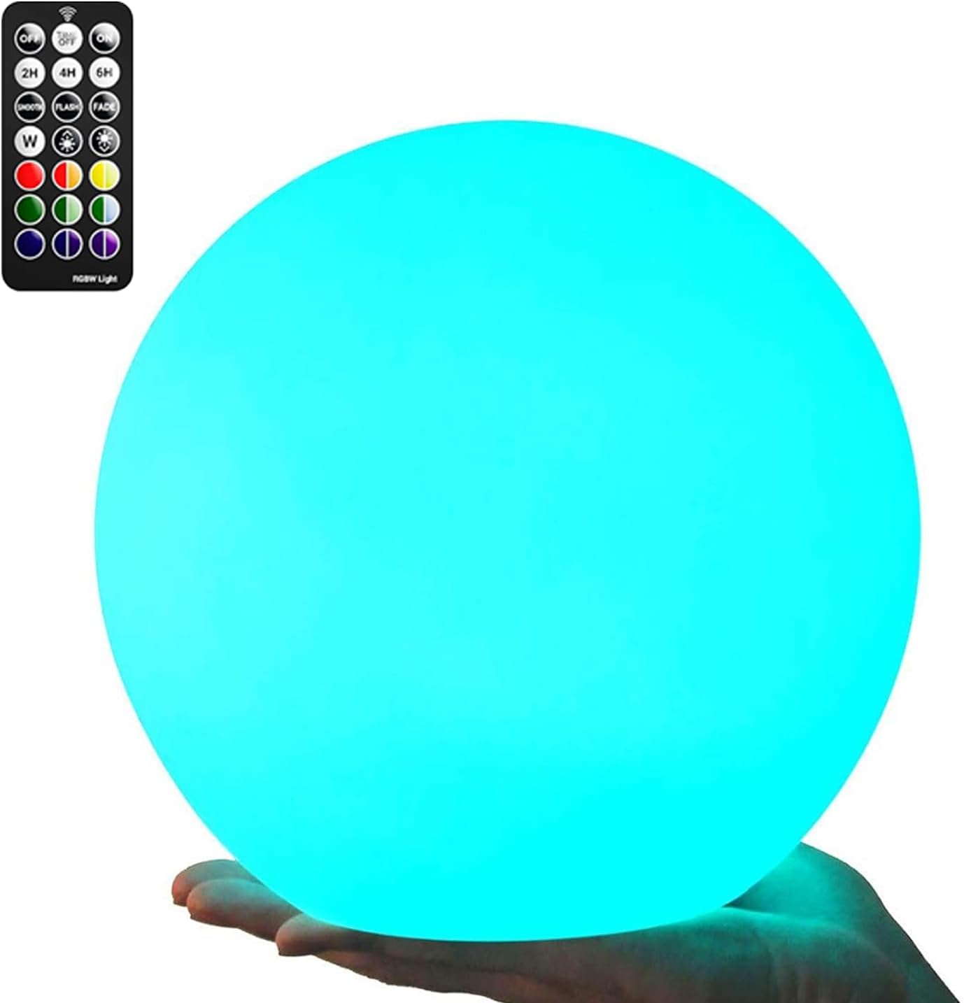 LOFTEK 8-inch LED Night Light Ball: RGB Colors & Dimmable Globe
