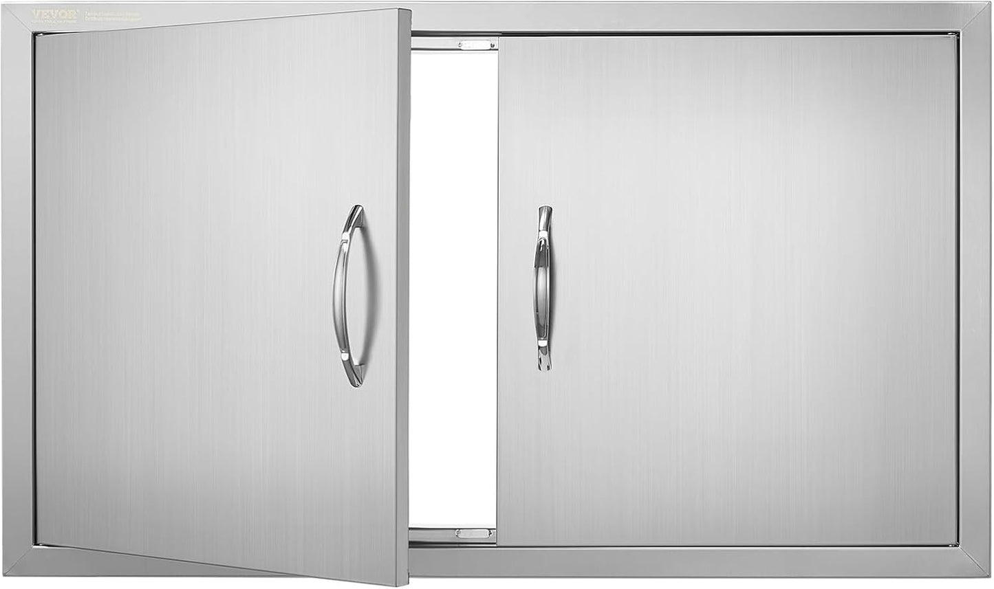 VEVOR BBQ Access Door for Outdoor Kitchen - Stainless Steel 36W x 21H