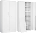 Metal Garage Storage Cabinet with 2 Doors and 5 Adjustable Shelves