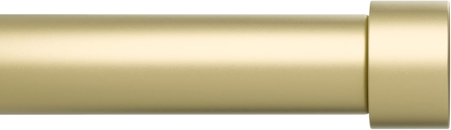 Umbra Cappa Curtain Rod Set - Stylish 66-120 inch Gold Finish