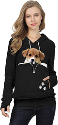 Jomago Womens Pet Carrier Sweater Hoodie - Hands-Free Pet Pouch