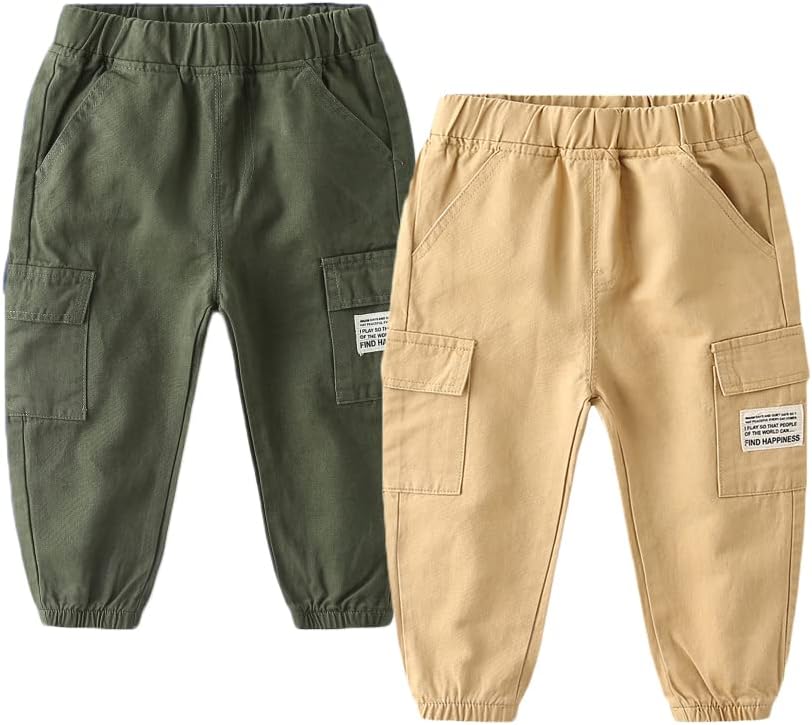 Feidoog Toddler Baby Boys Active Jogger Pants for Comfort