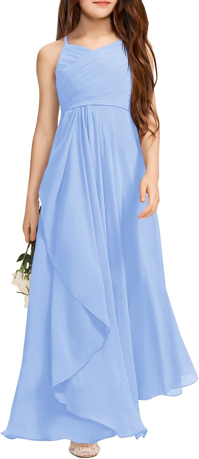 Imily Bela Girls A-Line Halter Dress for Special Occasions