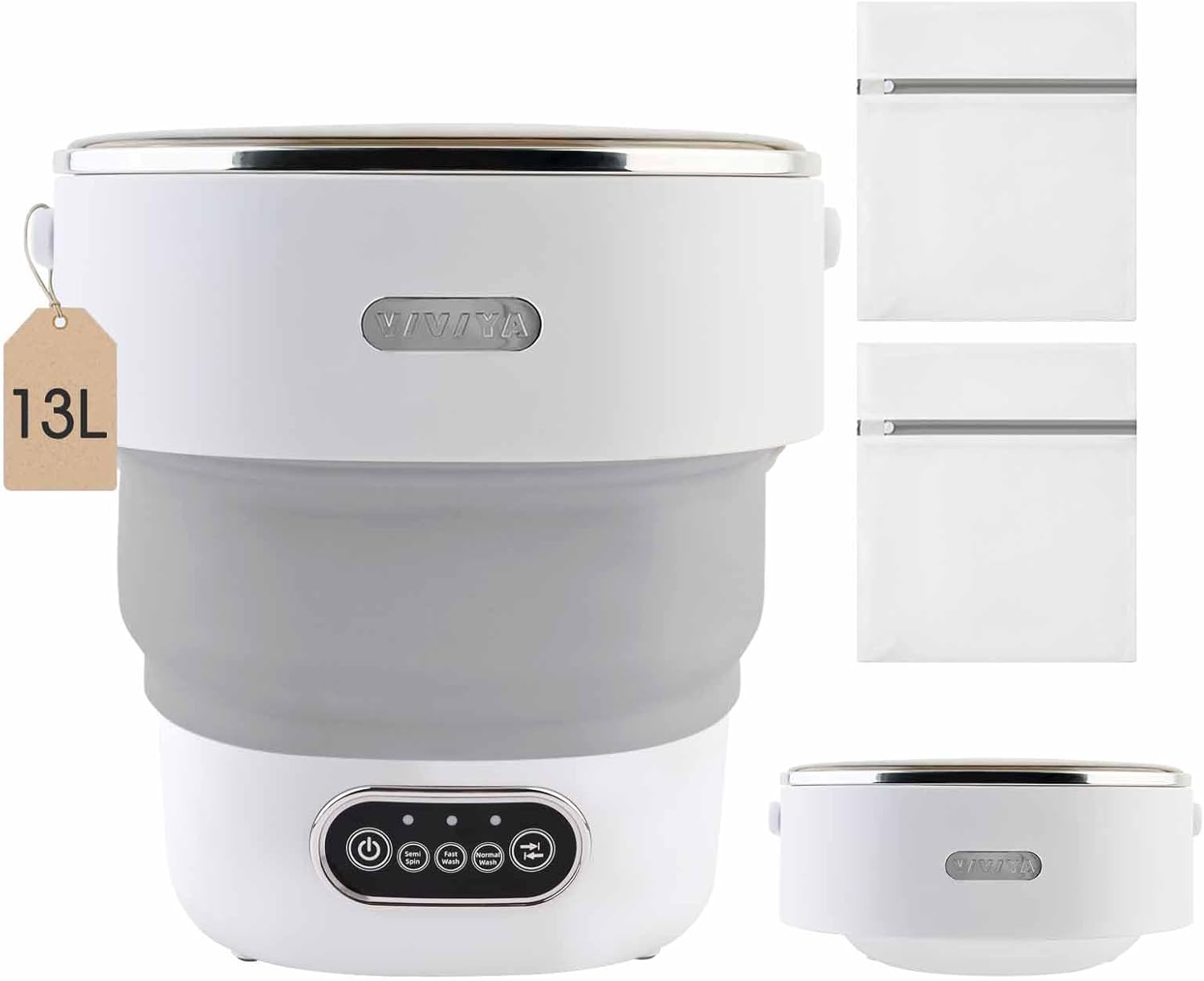 Compact 13L Portable Washer with Spin: For Undergarments & On-The-Go - Ideal for Travel!
