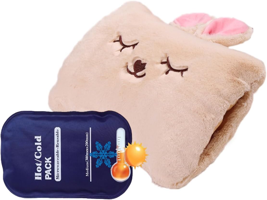 Plush Bunny Hot/Cold Pack: Soothes Cramps & Pain