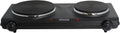 IMUSA Double Electric Hot Plate, Black - Portable Double Burner