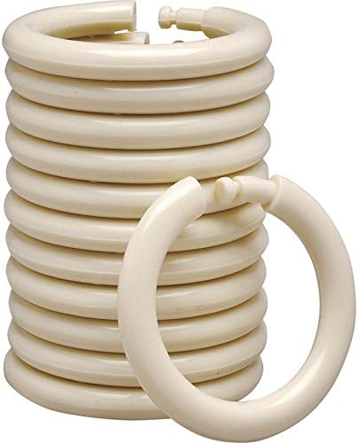 Secure Click Plastic Curtain Rings - 12 Pack