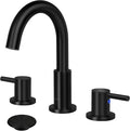 8-16in Widespread Bathroom Faucet Matte Black - Easy Install
