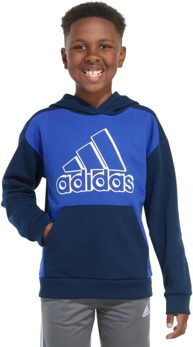 Adidas Youth Fleece Graphic Hoodie - Stay Cozy in Blue